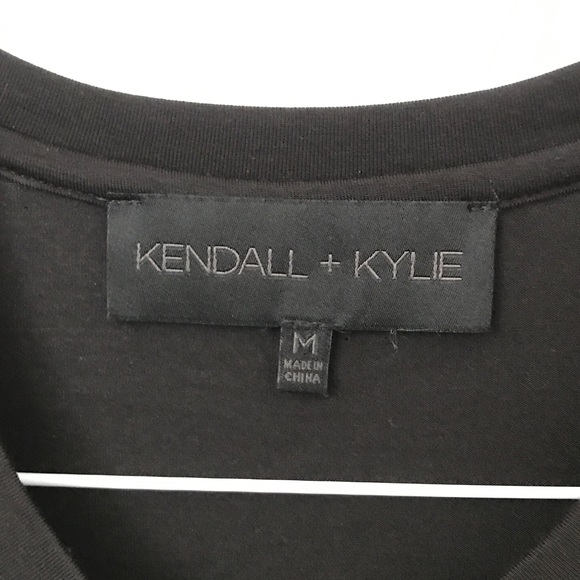 Kendall + Kylie Black Cross Over Button Bodysuit - Picture 6 of 6